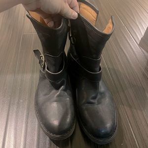 Fiorentini + Baker leather motorcycle bootie